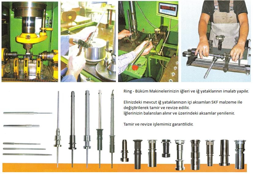 Ring iplik makineleri i ve i yataklar imalat - revize tamir balans alma  