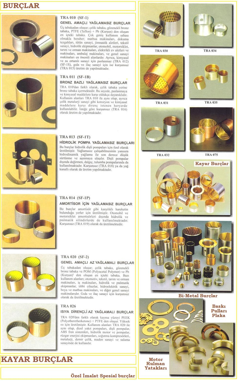 kayar burc - teflon bur - bi-metal - elik - yalamasz burlar