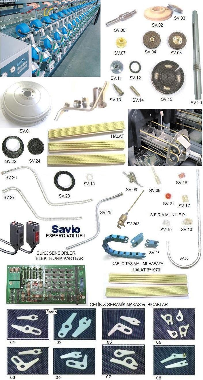 Savio Volufil textile machine spares parts